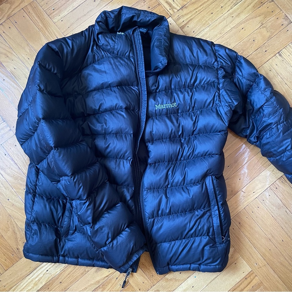Marmot black 800 full puffer men’s XL